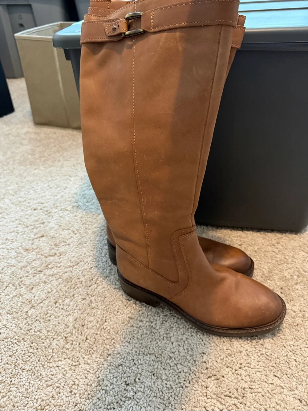 Naturalizer 27 Edit Cayce Chestnut Leather Knee High Boots Women’s Size 6